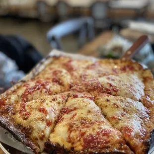 Detroit Square with extra cheese