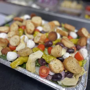 a tray of food on a table
