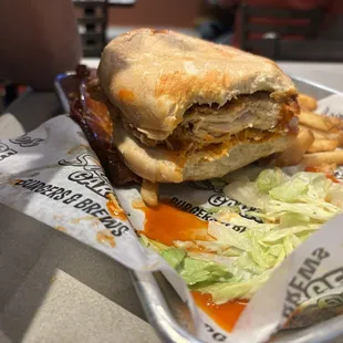 Crispy Chicken Ranch with buffalo sauce