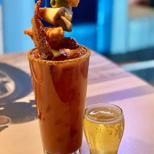 Sickies Signature Bloody Mary! It&apos;s a meal in itself! Get it!!