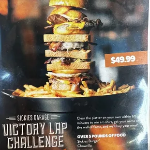 Challenge burger