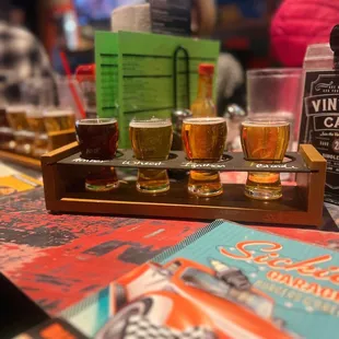 a variety of beers