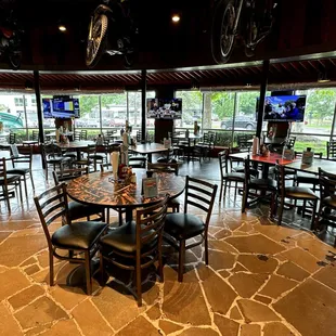Rear Dining Areas with Motorcycles Above
