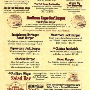 sushi and sashimi, menu