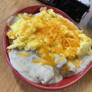 Chicken biscuit gravy bowl