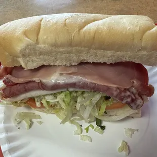 6 inch Sid's Special (turkey instead of ham) on white bread.