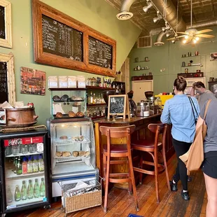 customers in a coffee shop