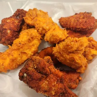 Chicken Tenders and Wings (feathery and ready to fly)