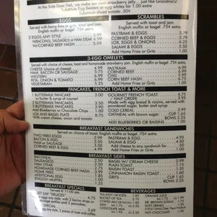 Breakfast Menu