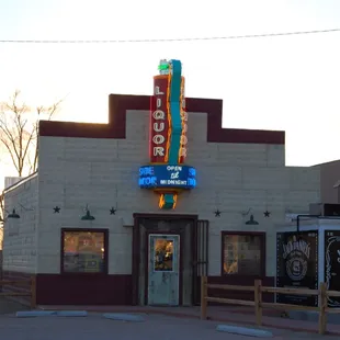 the front of the building