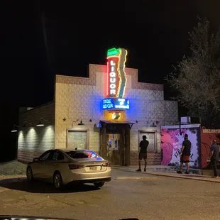 Entrance (Friday night line due to Covid)