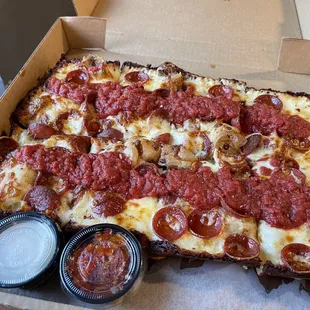 Pep Pizza, Crust and cheese amazing, sauce and pepperoni not so much.