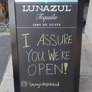 Sidewalk sign