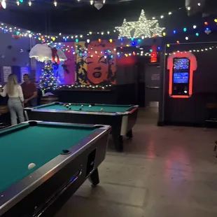 Pool table and juke box
