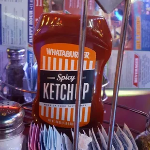 Brought my own. Usually get a whisper of ketchup from these clowns.