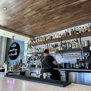 Barista bar and cocktails area