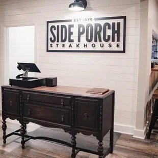 Hostess area and bar