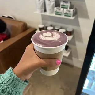 Ube latte