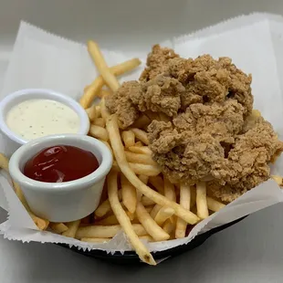 Popcorn Chicken &amp; French Fries