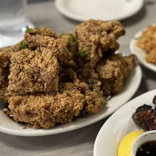 Garlic chicken. Huge pieces!