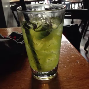 Licha libre -- spicy tequila, sour mix, cilantro, orange bitters