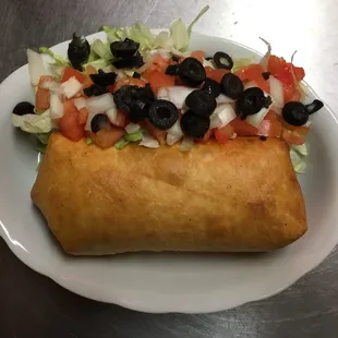 a burrito on a plate