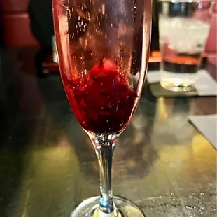 If you are not a whiskey fan, the hibiscus mimosa was perfect and pretty.