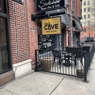 the entrance to the cave