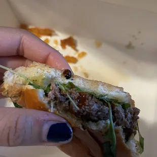 Bug in my burger (I pushed it out the burger since it wasn&apos;t too visible inside)