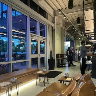 Indoor view of the patio