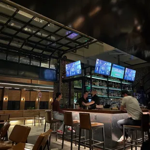 people sitting at the bar