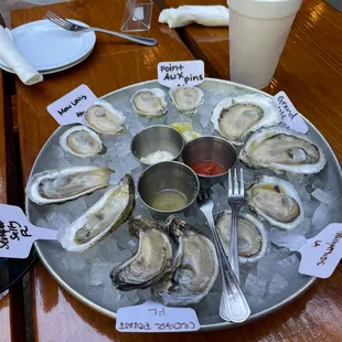 A dozen Gulf oysters