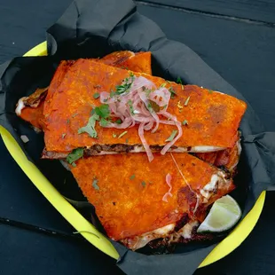 Birria quesadilla at The Shed Kitchen at Sidecar