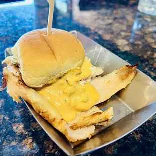 Turkey Reuben slider