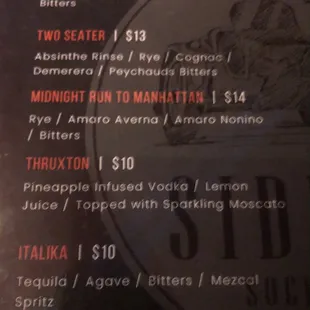 menu, Oct 2020