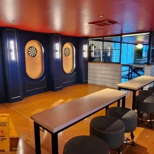 Dart boards area