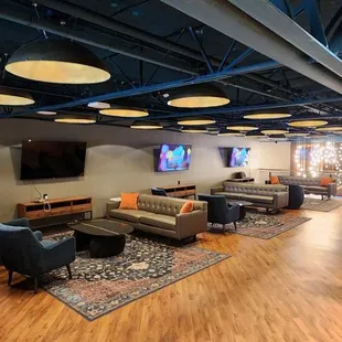 Upstairs lounge area