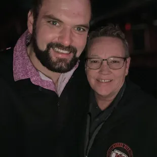 two men posing for a picture