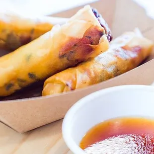 Here are the oh so popular Sidekix Spring Rolls! The are vegetarian friendly! :)