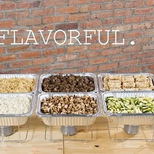 Big Fix Catering! Build Your Own Bowl Buffet! Offices love the make it your own concept and those Spring Rolls are always a favorite!