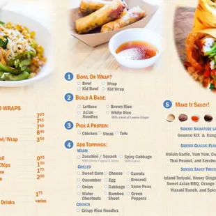 The most recent menu. We are in the process of creating a newer one now!
