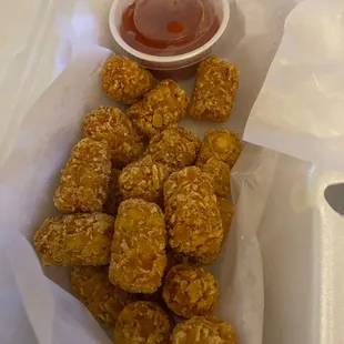 Tots - and they were crispy just like I asked!