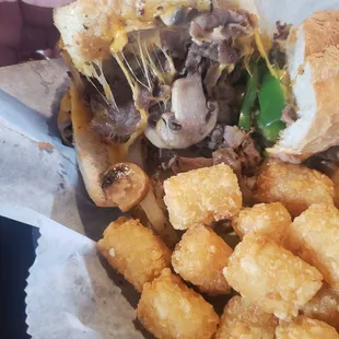Inside Philly sandwich