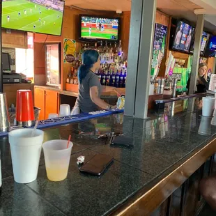 people sitting at the bar