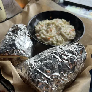 Sandwich which got completely stuck to the aluminum foil.