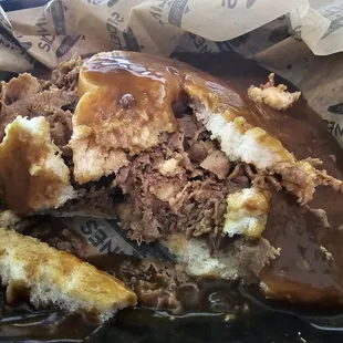 kind of sad and off-tasting roast beef and gravy