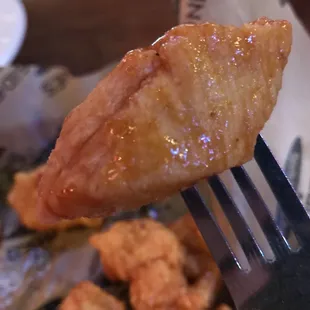 Excellent chicken chunks...superior chicken-to-batter ratio, perfectly cooked, great flavor.