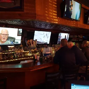 a man on a television screen