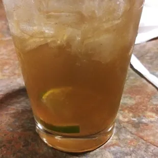 Long ice tea. Top shelves