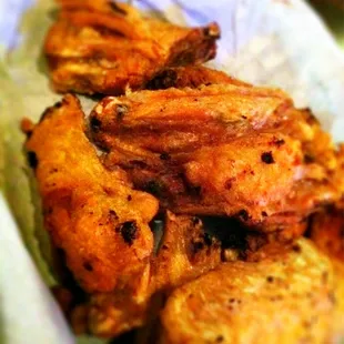Plain, grilled wings. They are highly addictive!
